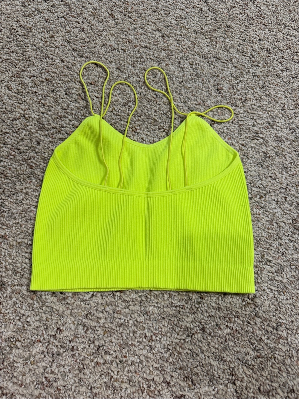 Neon Ribbed Crop Top - Picture 2 of 2